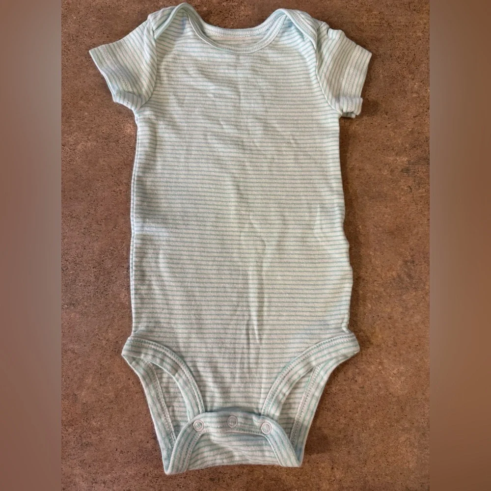 Carter's Soft Striped Bodysuits in Blue and Orange